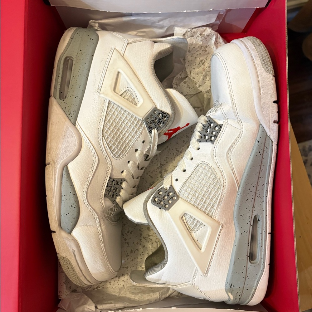 Nike Jordan 4 Retro Oreo white gray